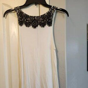 express black and white lace sleeveless top